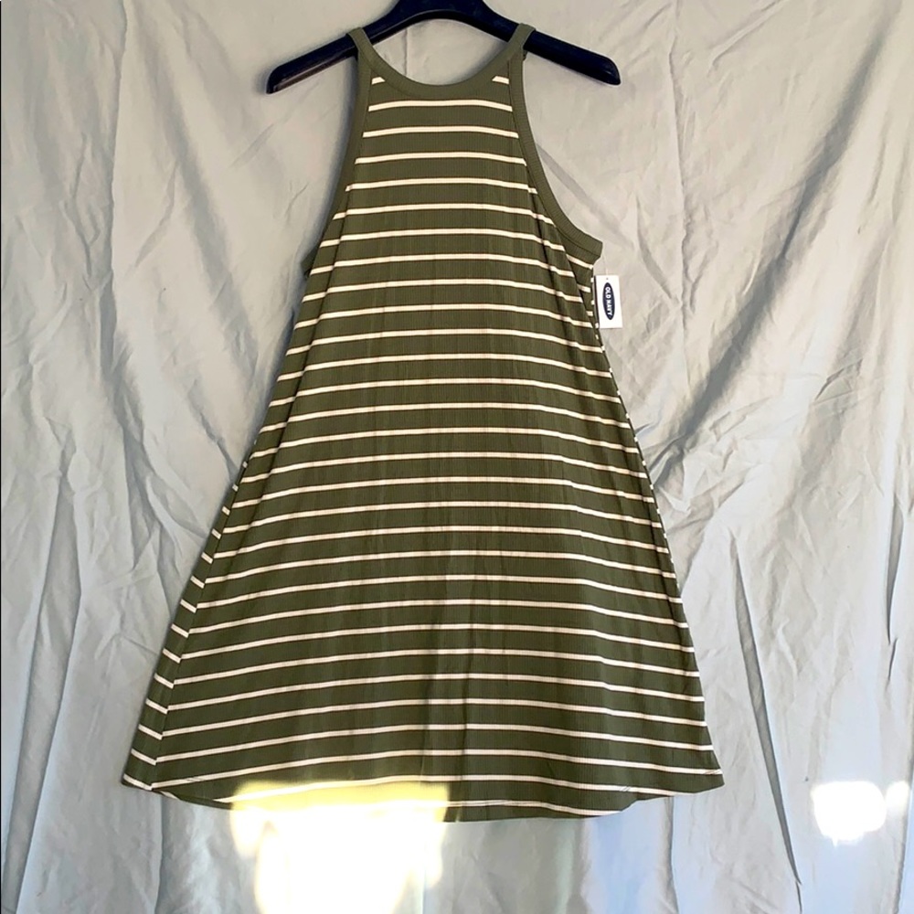 Old navy army green striped dress